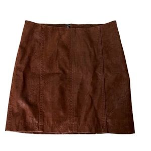 Free People Modern Femme Vegan Suede Mini Skirt Size 2
